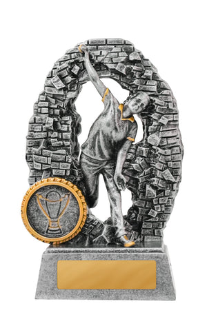 Crash Through Cricket Bowler Female Trophy - eagle rise sports