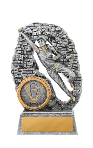 Crash Through Cricket Fielder Female Trophy - eagle rise sports