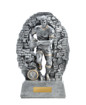 Crash Through-Rugby Male trophy - eagle rise sports