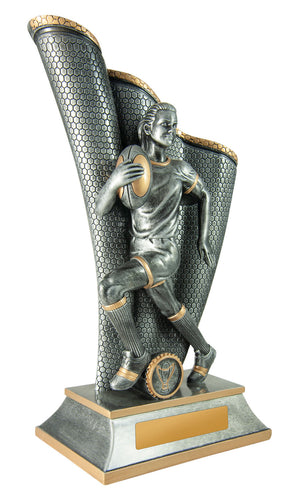 Wave-Rugby Female trophy - eagle rise sports