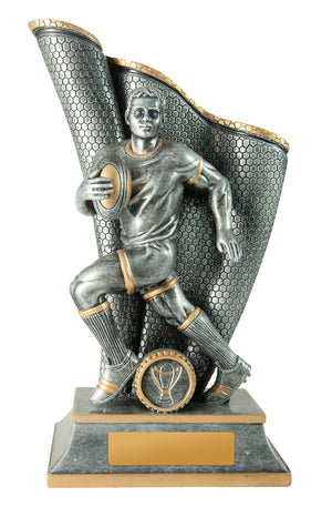 Wave-Rugby Male trophy - eagle rise sports