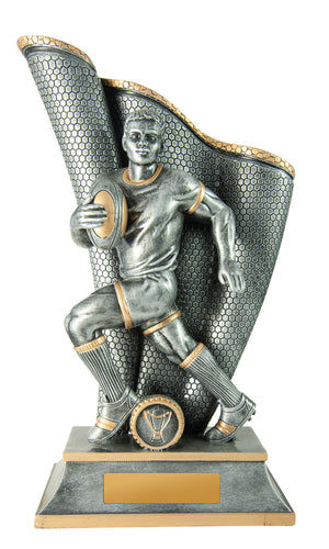 Wave-Rugby Male trophy - eagle rise sports