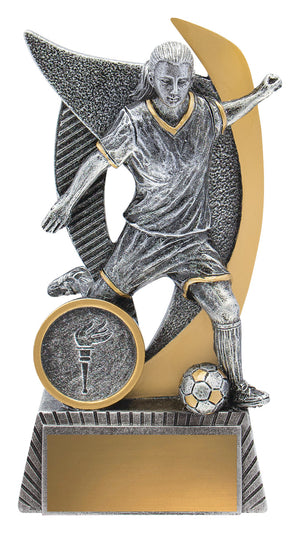 Football Warrior Female Trophy - eagle rise sports