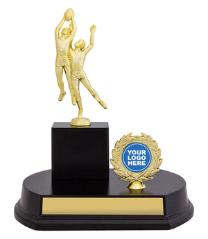 Black Offset Column Trophy - eagle rise sports