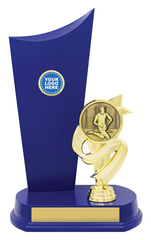 Blue Crest Male Player Trophy - eagle rise sports