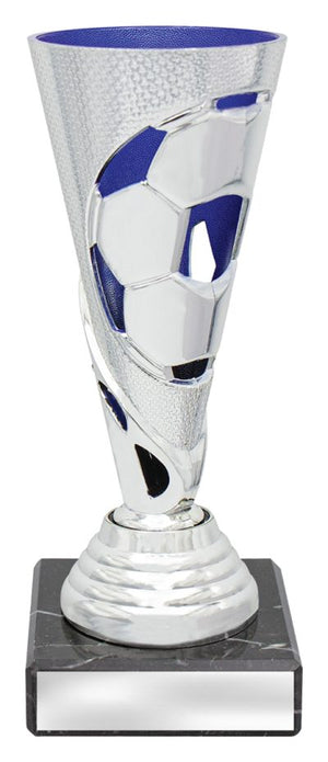 Copa Football Blue Columns trophy - eagle rise sports
