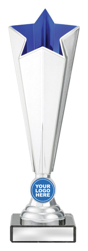 Blue Mega Star Logo dance trophy - eagle rise sports