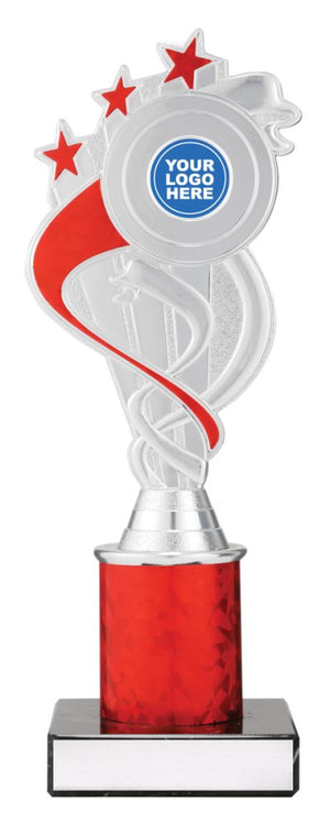 Red / Silver Ribbon Star dacne trophies - eagle rise sports