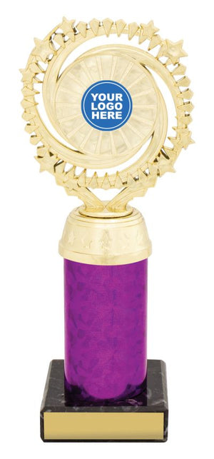 Cosmic Holder Gold / Purple dance trophy - eagle rise sports
