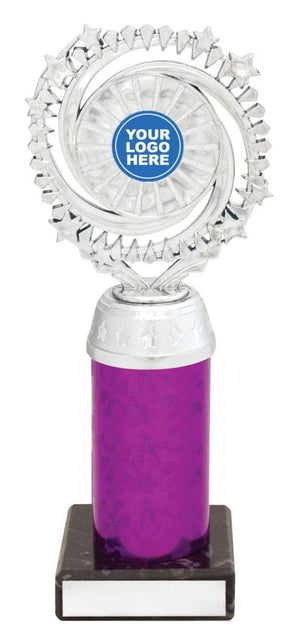 Cosmic Holder Silver / Purple dance trophy - eagle rise sports