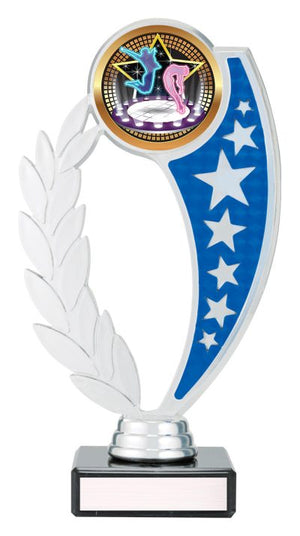 Blue / Silver Scout dance trophy - eagle rise sports