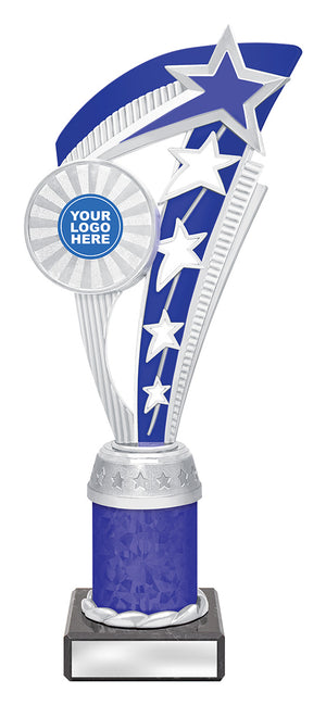 Echo Star Blue football trophy cup - eagle rise sports