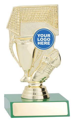 Football Green Column football trophy - eagle rise sports