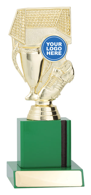 Football Green Column football trophy - eagle rise sports