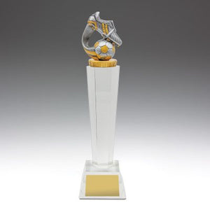 Football Crystal trophy - eagle rise sports
