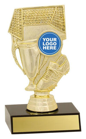 Gloss Black Column football trophy - eagle rsie sports
