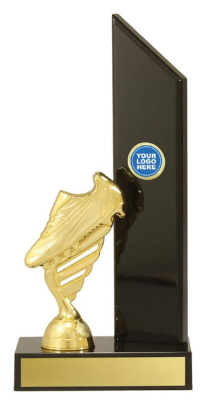 Gloss Black Wing football trophy - eagle rise sports