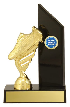 Gloss Black Wing football trophy - eagle rise sports