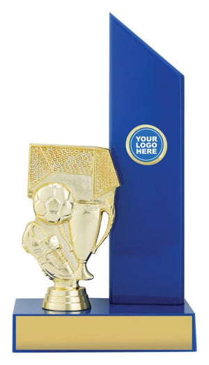 Gloss Blue Wing football trophy - eagle rise sports