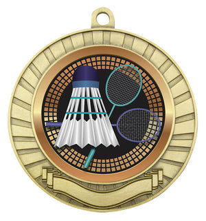 Eco Scroll Badminton Medal - eagle rise sports