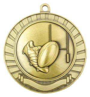 Eco Scroll Rugby medals - eagle rise sports
