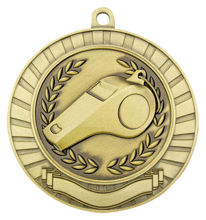 Eco Scroll Whistle referee medal - eagle rise sports