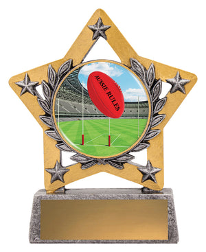 Aussie Rules Mini Star Colour Trophy - eagle rise sports