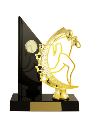 Timber Buildup Rugby trophy - eagle rise sports