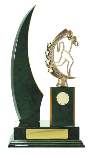 Timber Buildup Rugby trophy - eagle rise sports