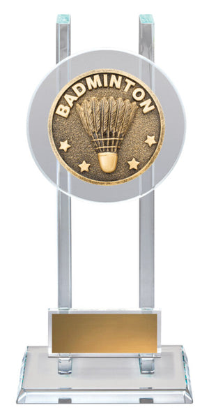 Badminton Spartan Glass Trophy - eagle rise sports