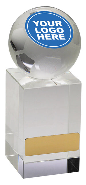 Football Logo Crystal trophy - eagle rise sports