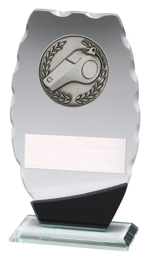 Whistle Clipped Oval trophy - eagle rise sports