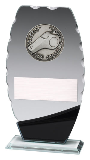 Whistle Clipped Oval trophy - eagle rise sports