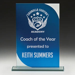 Colour Fusion Glass – Blue trophy - eagle rise sports