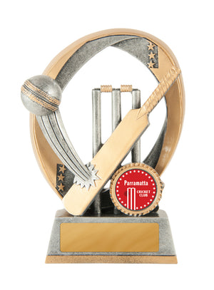 Elliptical - cricket trophy - eagle rise sports