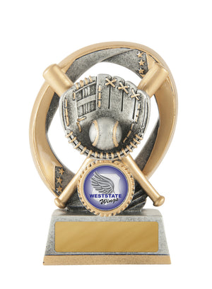 Elliptical - Baseball trophy - eagle rise sports