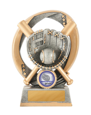 Elliptical - Baseball trophy - eagle rise sports