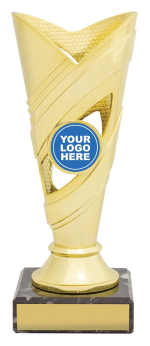 Curve cup gold trophy