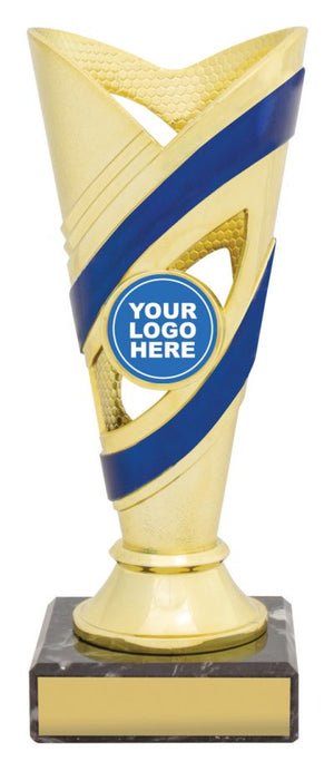 Curve Cup Gold / Blue trophy