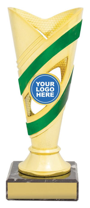 Curve Cup Gold / Green trophy