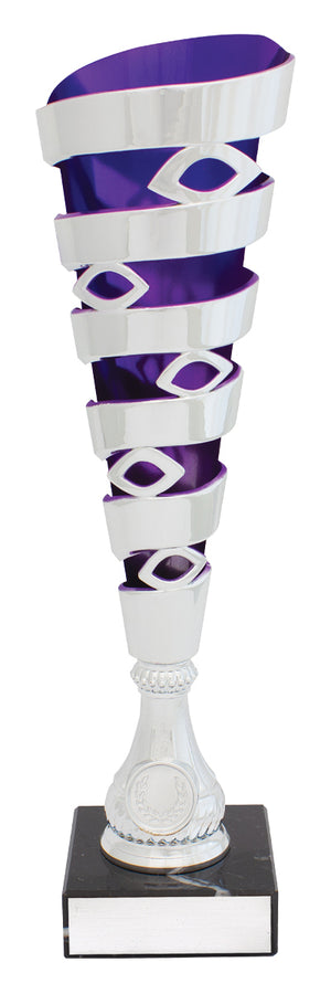 Silver / Purple Mega Spiral Cup - eagle rise sports