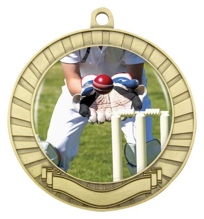 Eco Scroll Cricket Wicketkeeper Medal