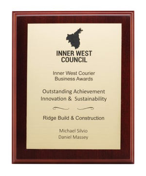 Walnut Plaques - European Gold