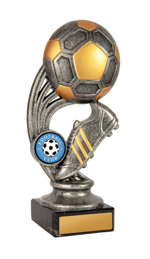 Football Theme on Base (Silver-Gold) trophy - eagle rise sports