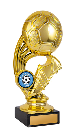 Football Theme on Base (Gold-Black) trophy - eagle rise sports