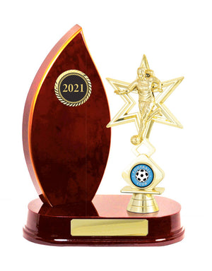 Timber Buildup Football Male trophy - eagle rise sports