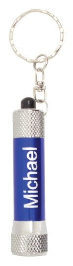 Flashlight Blue Keychain