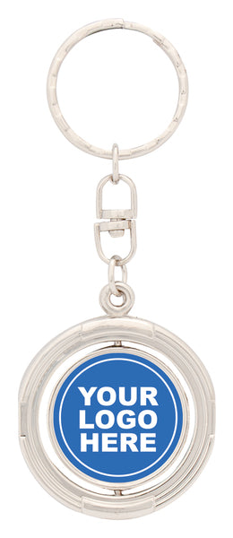 Spinning Silver Keychain