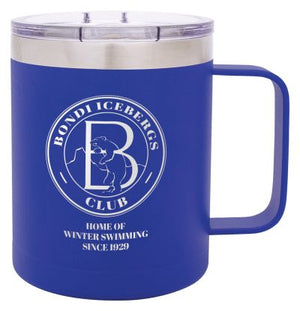 Blue Double Wall Mug with Handle