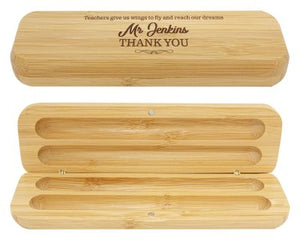 Bamboo Pen Box – Double